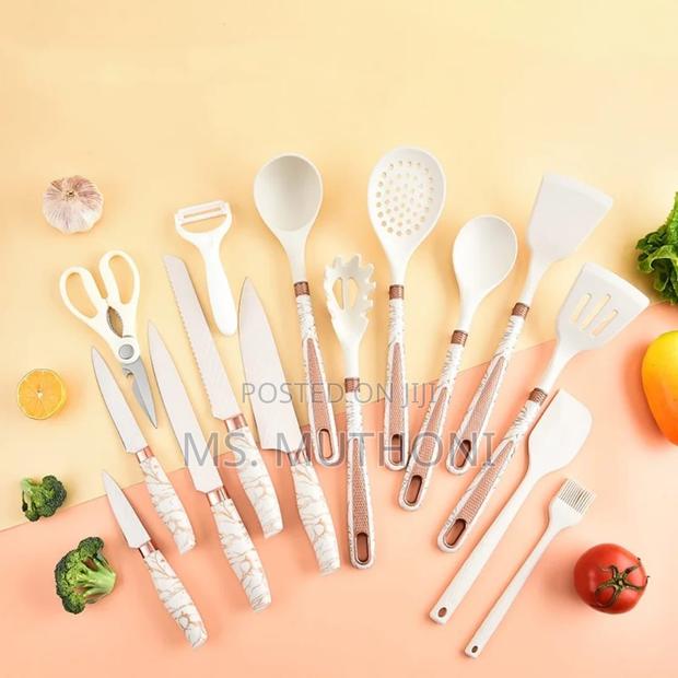 Aesthetic 16pcs/Stainless Steel Kitchen Knife Set - thumbnail 5