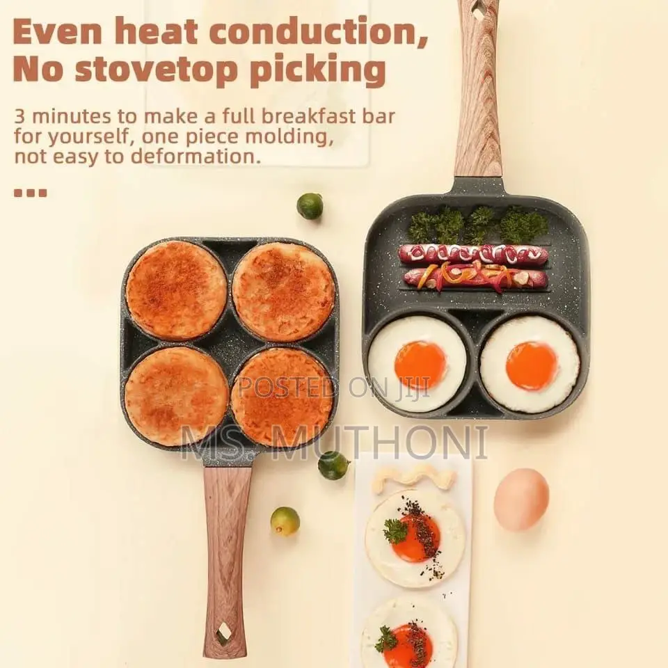 3 and 4 Hole/Slot Breakfast Pan (Induction,Gas , Electric)