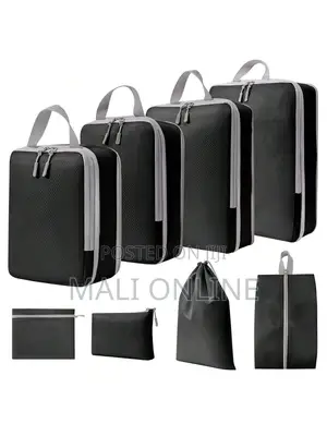 8pcs Travel Packing Cubes Set Waterproof Luggage Organizers