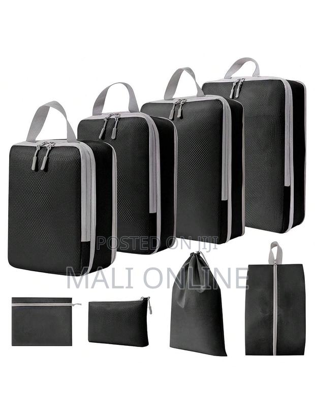 8pcs Travel Packing Cubes Set Waterproof Luggage Organizers - main view