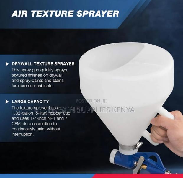 Air Spray Gun 5 Litre Hopper Drywall Ceiling Car Paint Sprayer - thumbnail 4