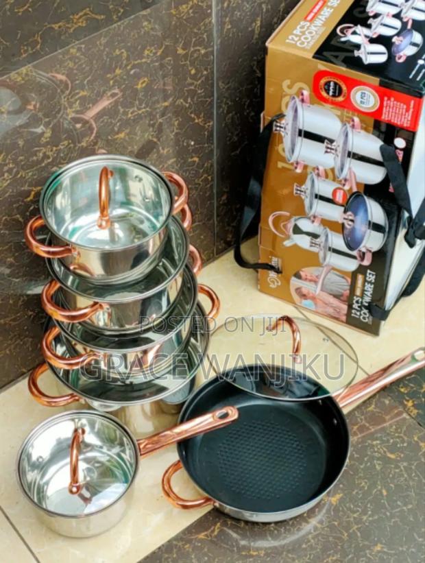 12 PCS Stainless Cookware Yiametei Induction Based