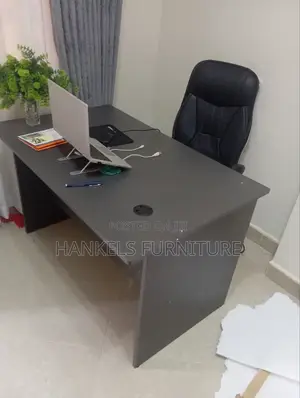 Home Office Desk and Executive Leather Chair