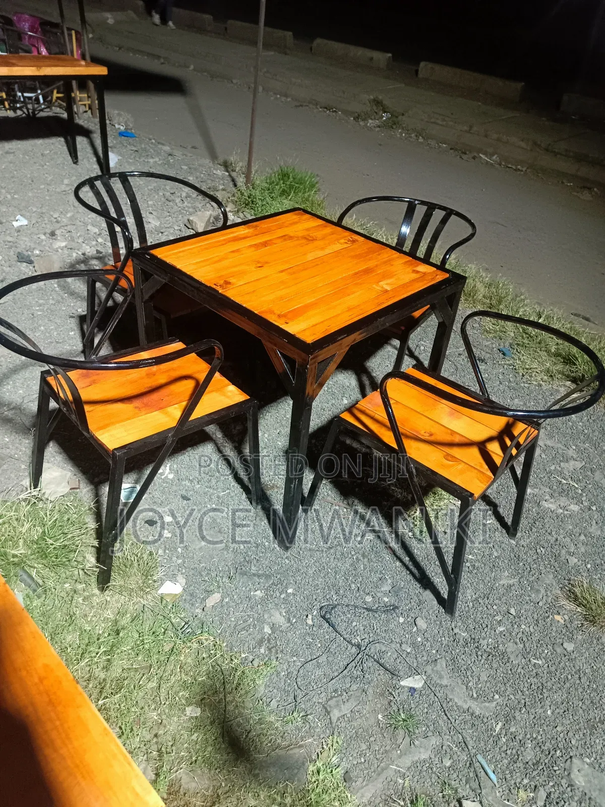 Wooden Restaurant Set With Square Table 