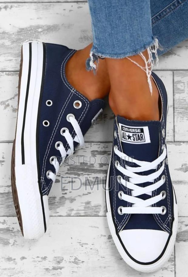 Navy Blue Converse - main view