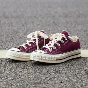 Maroon Converse - main view
