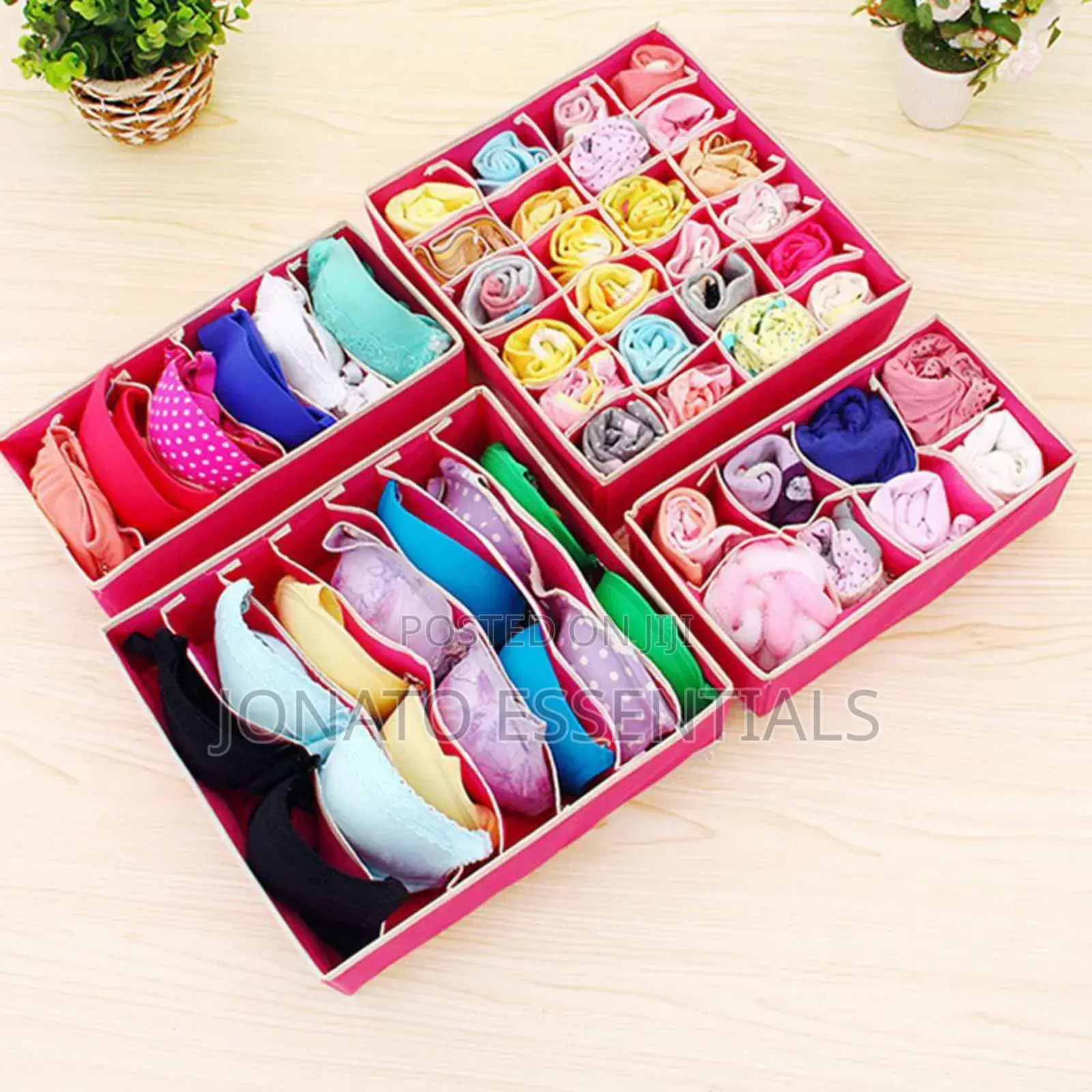 4 in 1 Undergarments Organizer, Bras, Socks, Ties Organizer
