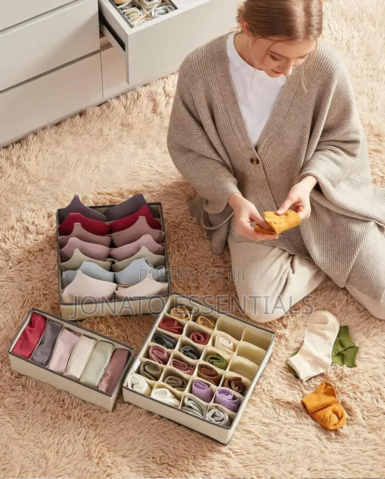 4 in 1 Undergarments Organizer, Bras, Socks, Ties Organizer