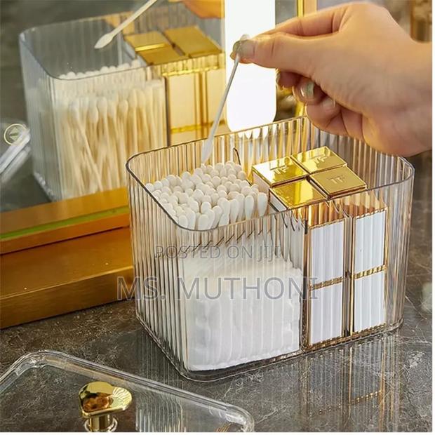 Transparent Acrylic Cotton Swab Storage Box - thumbnail 3