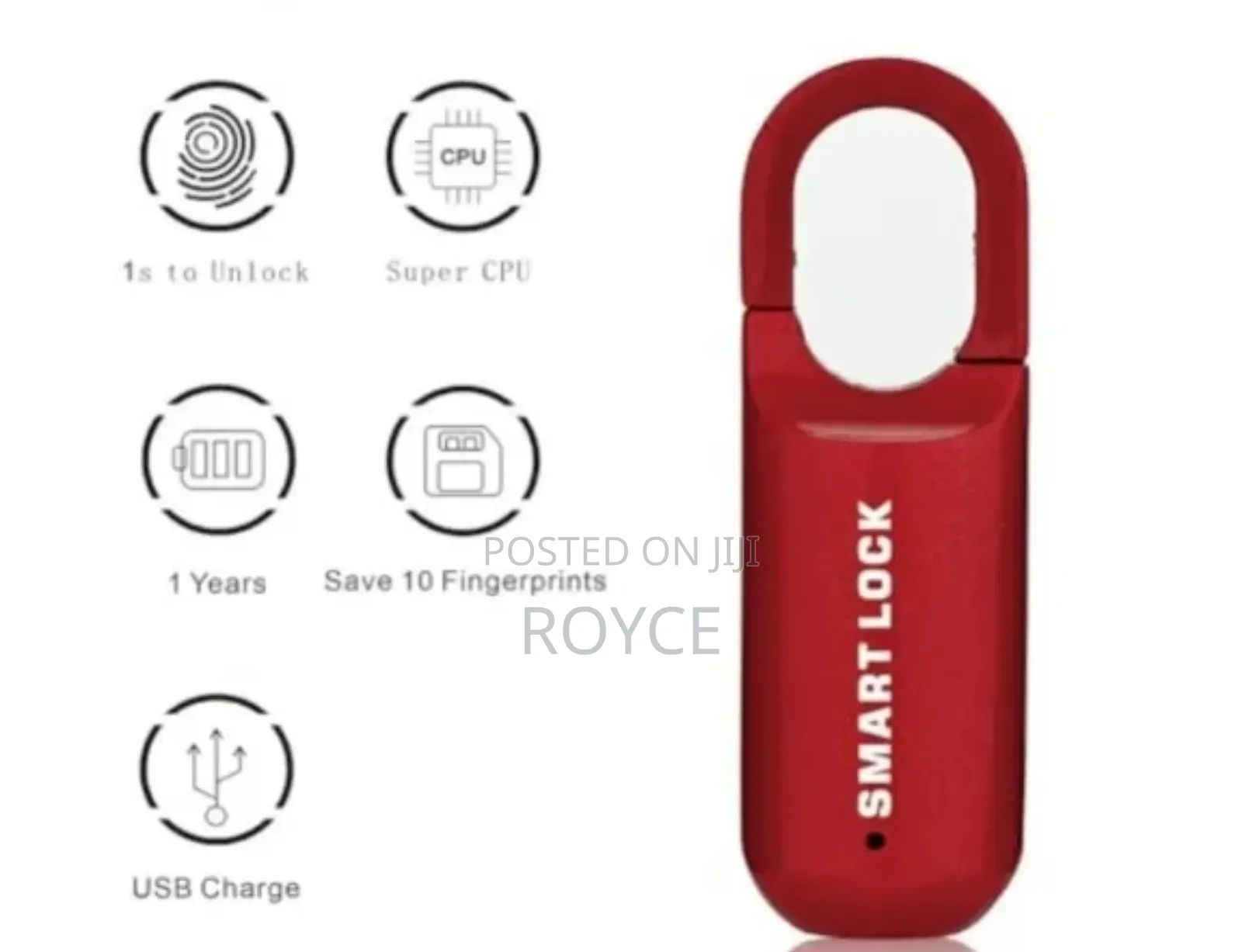 Rechargeable Fingerprint Padlock
