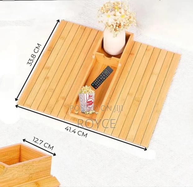 Bamboo Couch Arm Tray - thumbnail 4