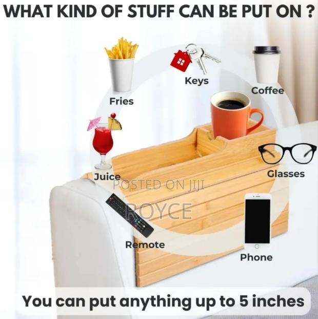 Bamboo Couch Arm Tray - thumbnail 5