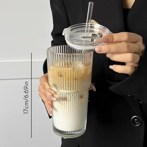 650ml Ribbed Glass Tumbler - thumbnail 2