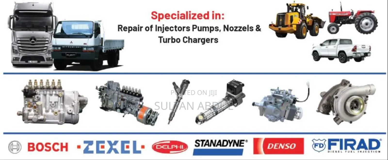 Repair Of Injector Pump, Unit Pump,Nozzles And Turbocharger