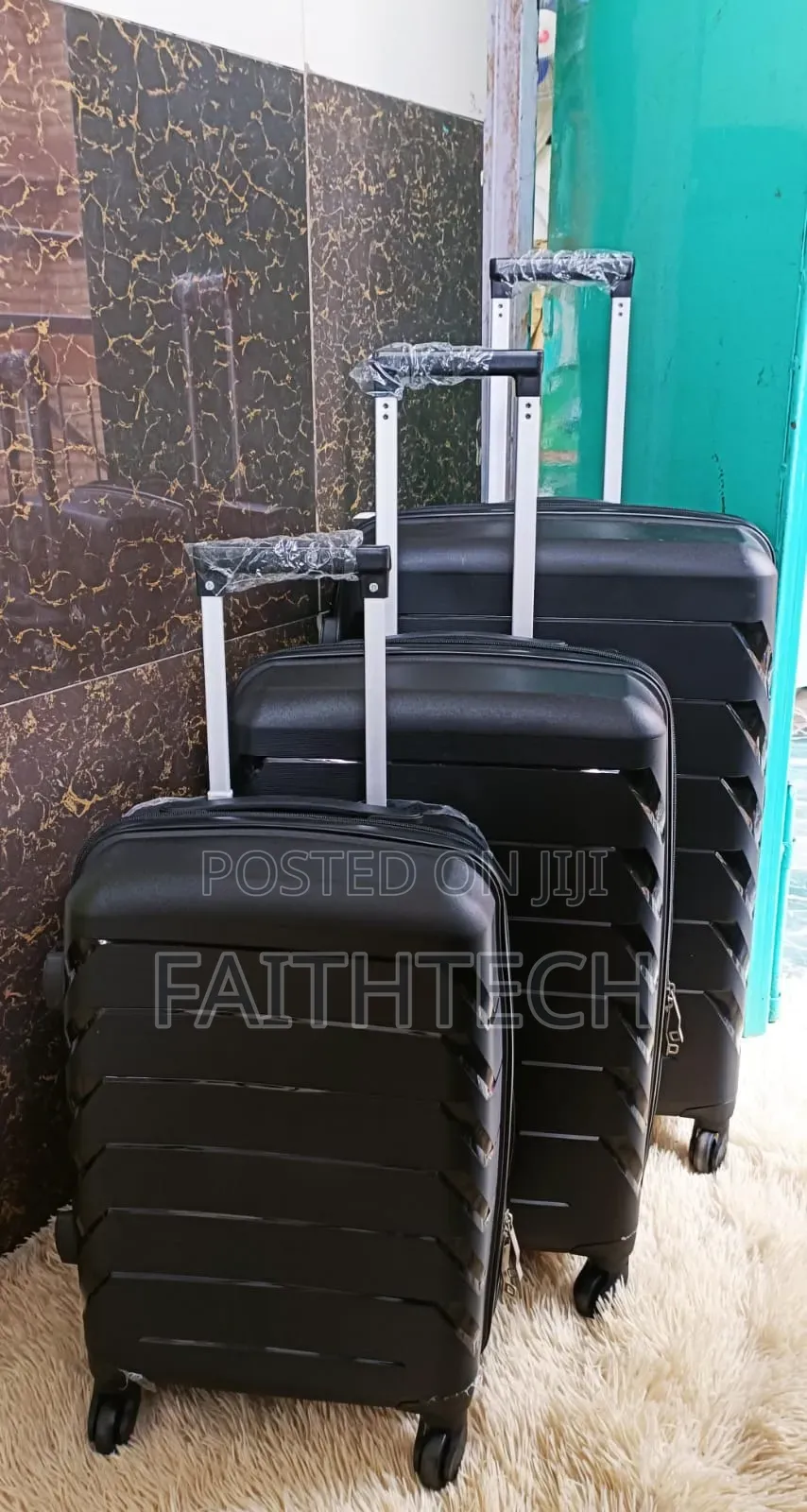 Fashion 3 in 1 Unbreakble Laxurious Rubber Suitcase