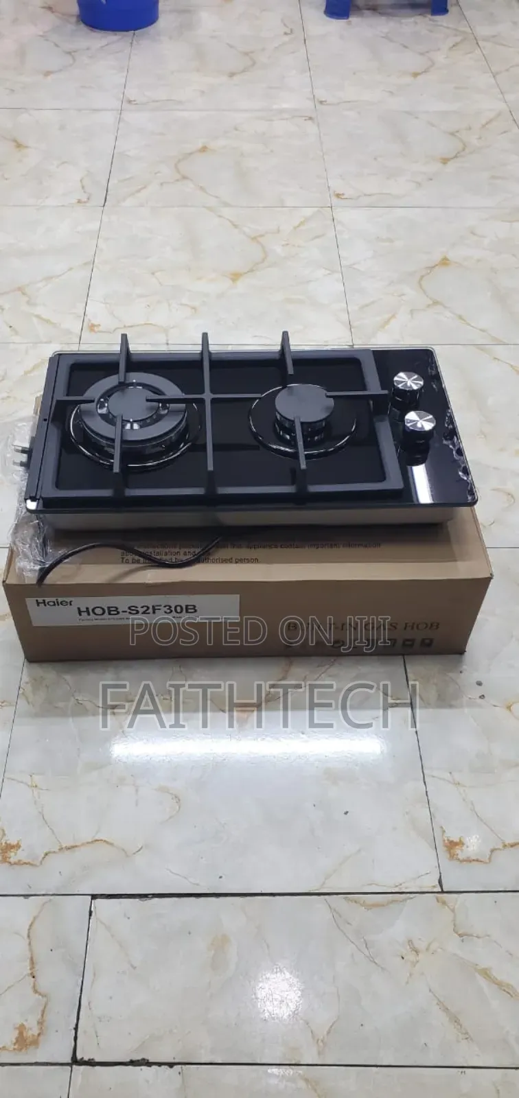 Haier Glass Inbuilt 2 Burner With Wok Burner Hob Cooker