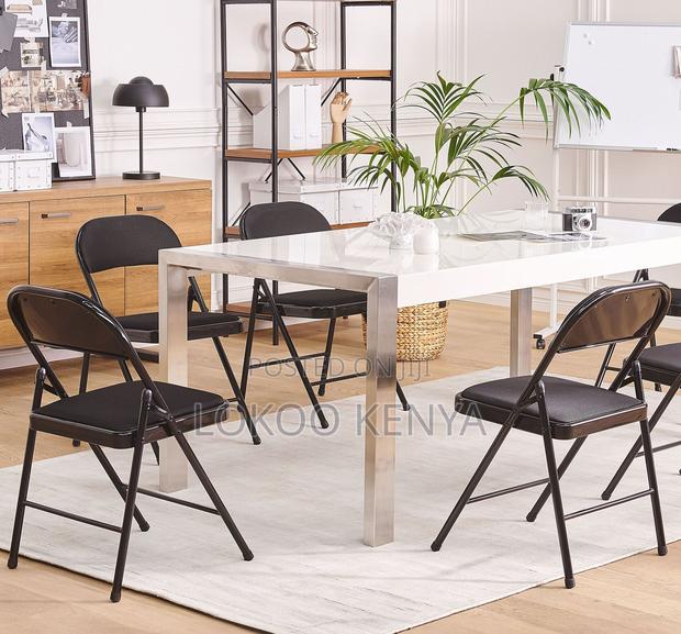 Office Chair: Black Foldaway Office Seat