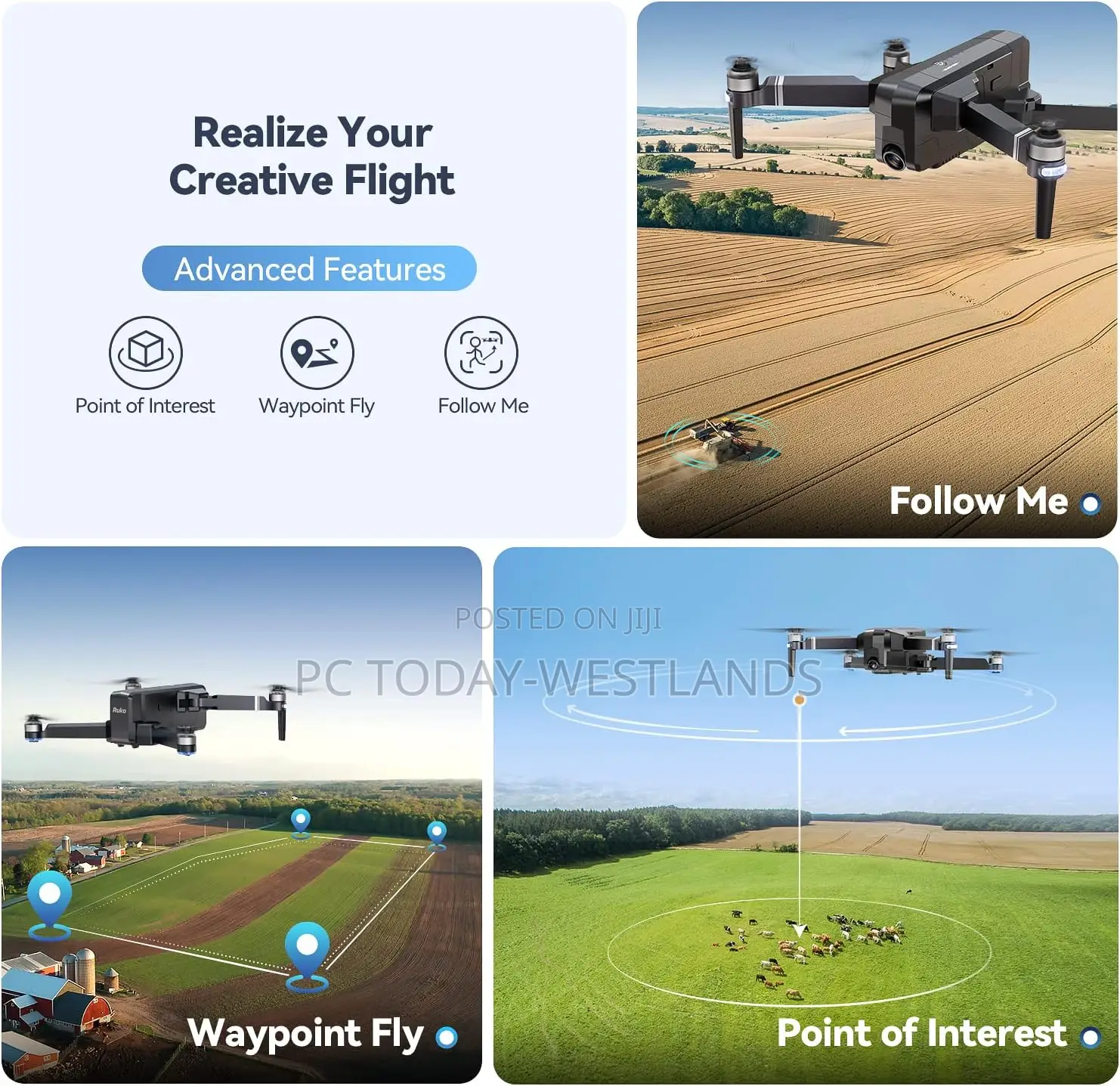 Ruko F11 Pro Drone With Uhd Camera 60 Mins Flight Time