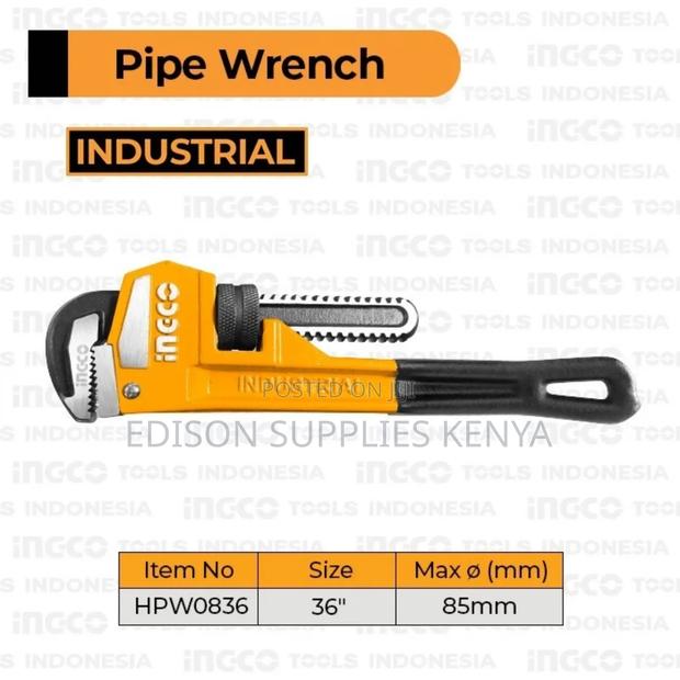 Pipe Wrench 36" Ingco Heavy Duty Plumber's Wrench Pipe Range - thumbnail 4