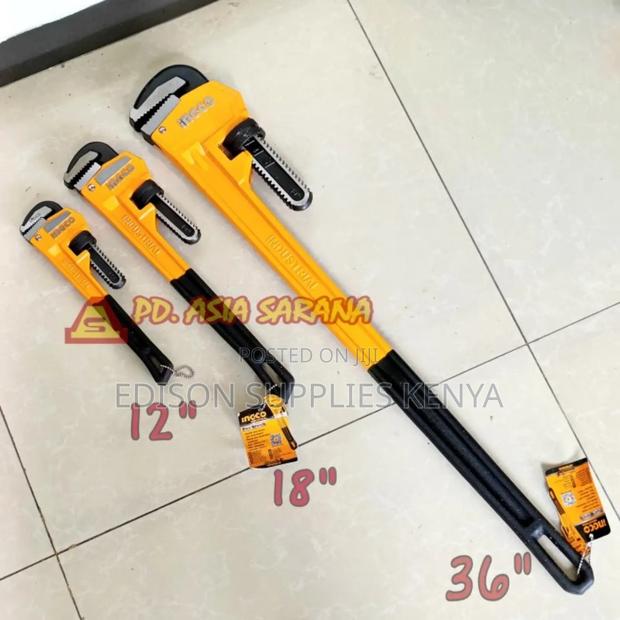 Pipe Wrench 36" Ingco Heavy Duty Plumber's Wrench Pipe Range - thumbnail 5