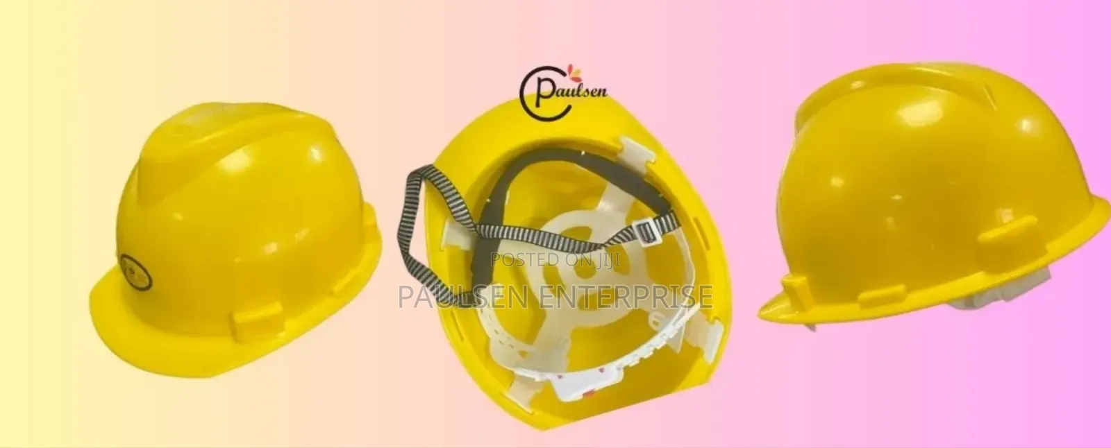Blue,White,Yellow Safety Helmet (Medium)