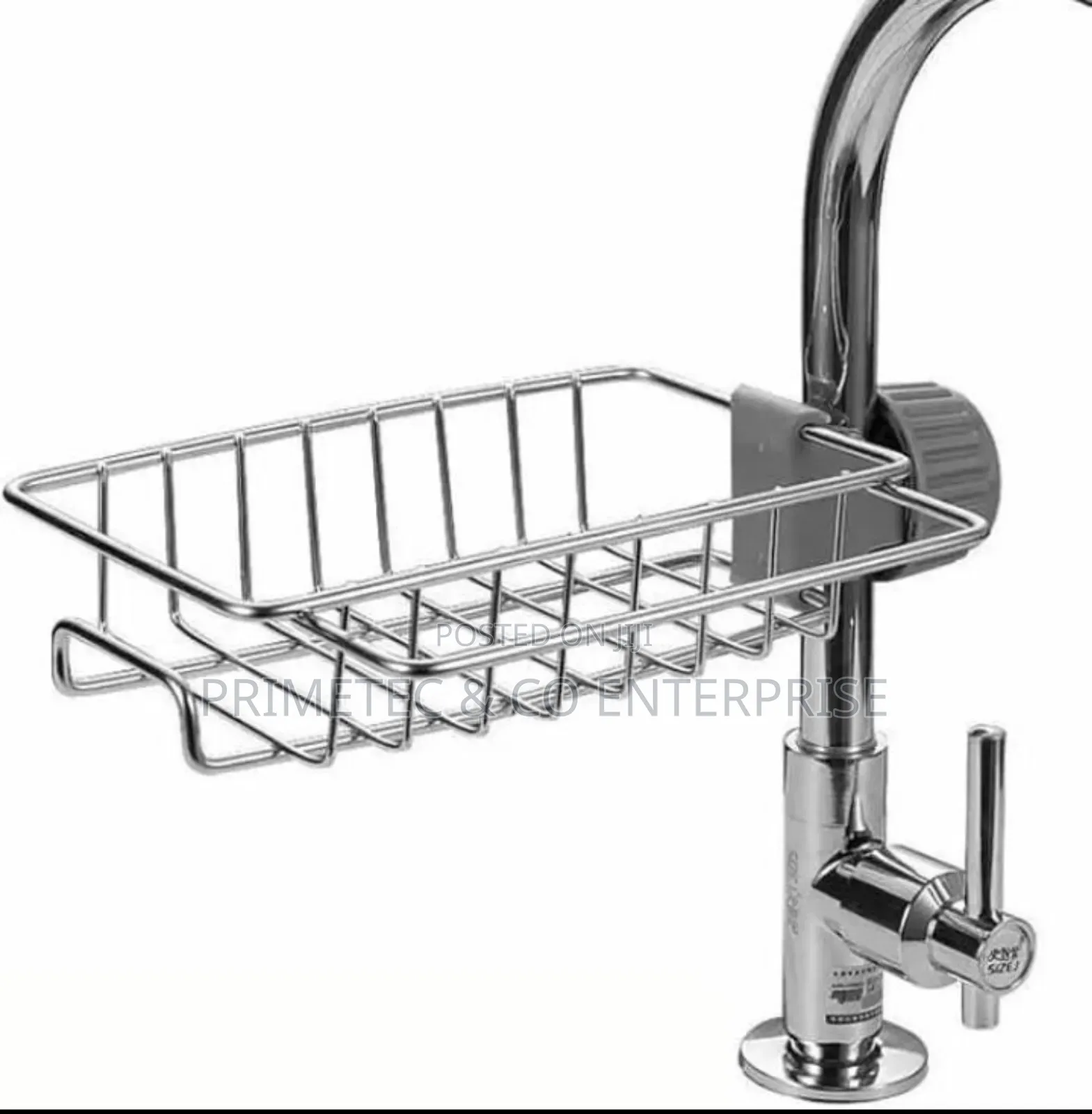 Stainless Steel Faucet Rack / Sink Tidy With Towel Rack