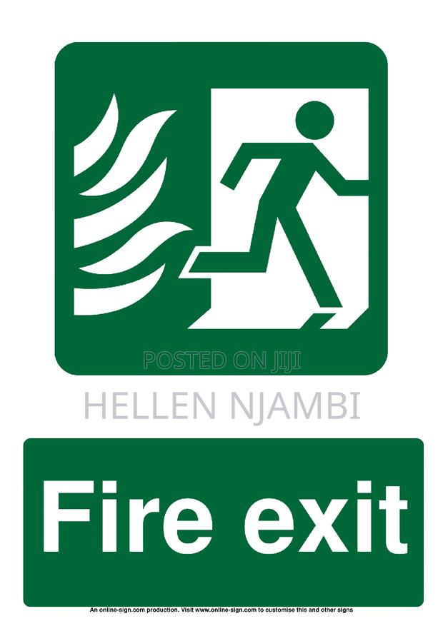 Fire Exit Sign Direction - main view