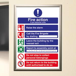 Fire Action Plan With Clear Safety Instructions - main view