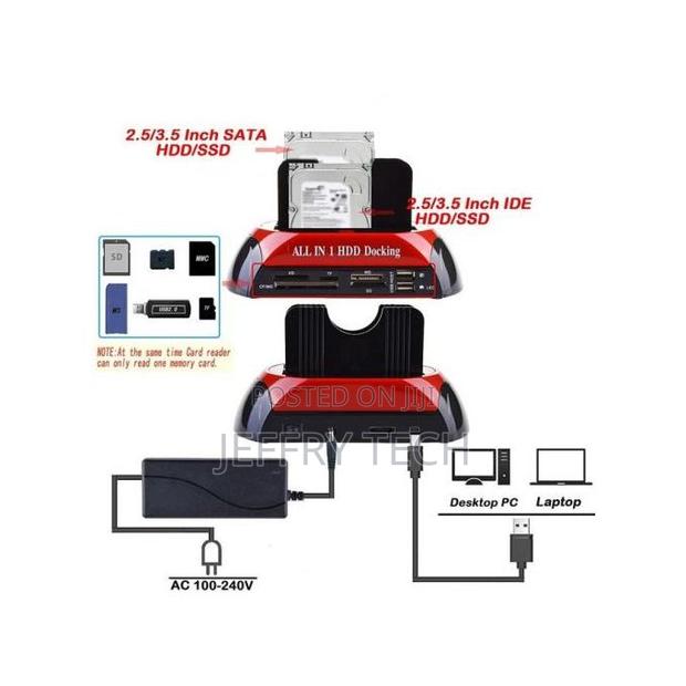 All in 1 HDD Docking Station Dual 2.5 3.5 Ide Sata External