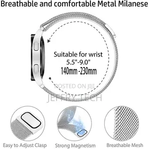 20mm Stainless Steel Magnetic Buckle Bracelet Silver - Unive