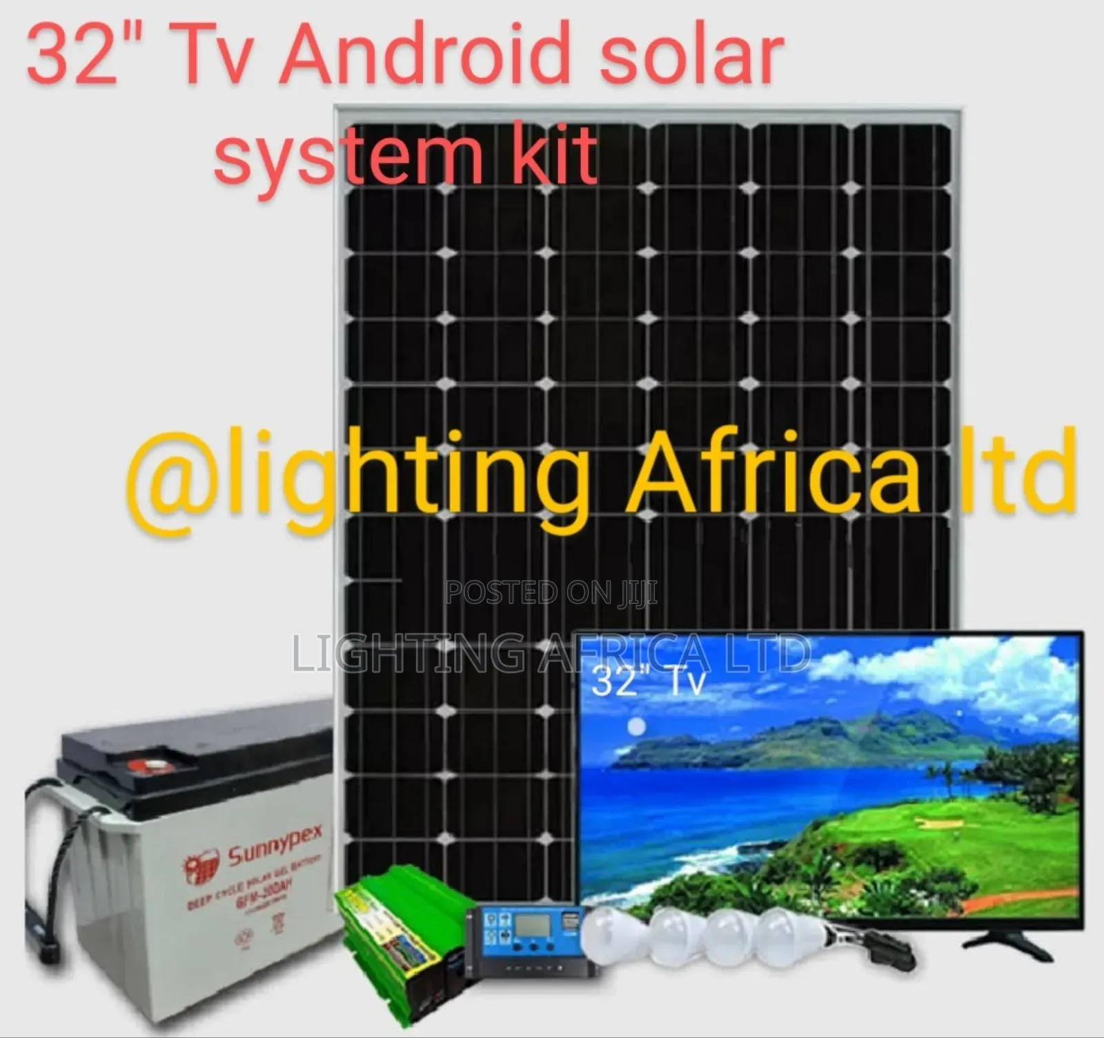 400 Wattts Solar System 32" Tv Android Smart