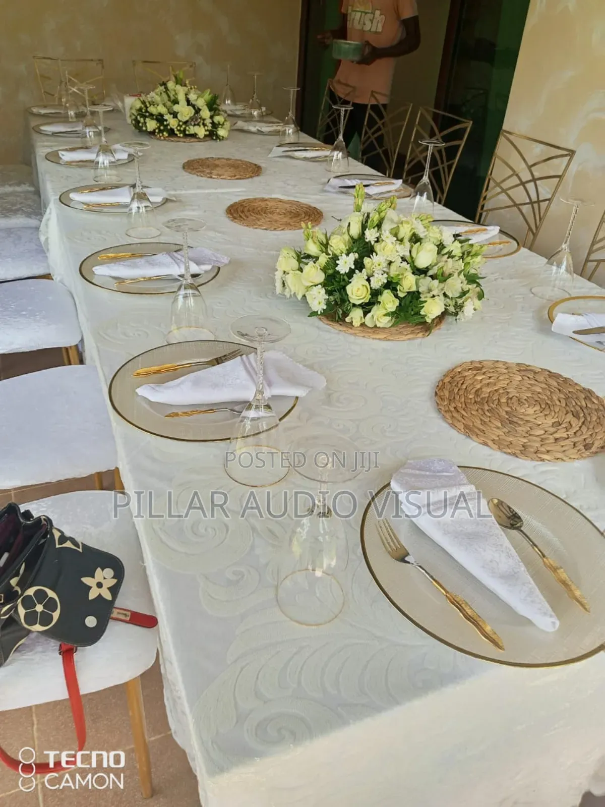 Chameleon Gold Seat/Chairs, Tents for Hire