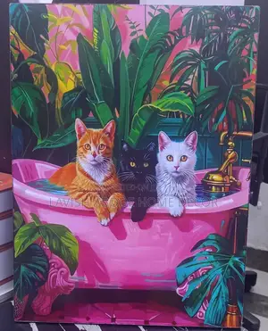 Washroom Kitty Wall Art