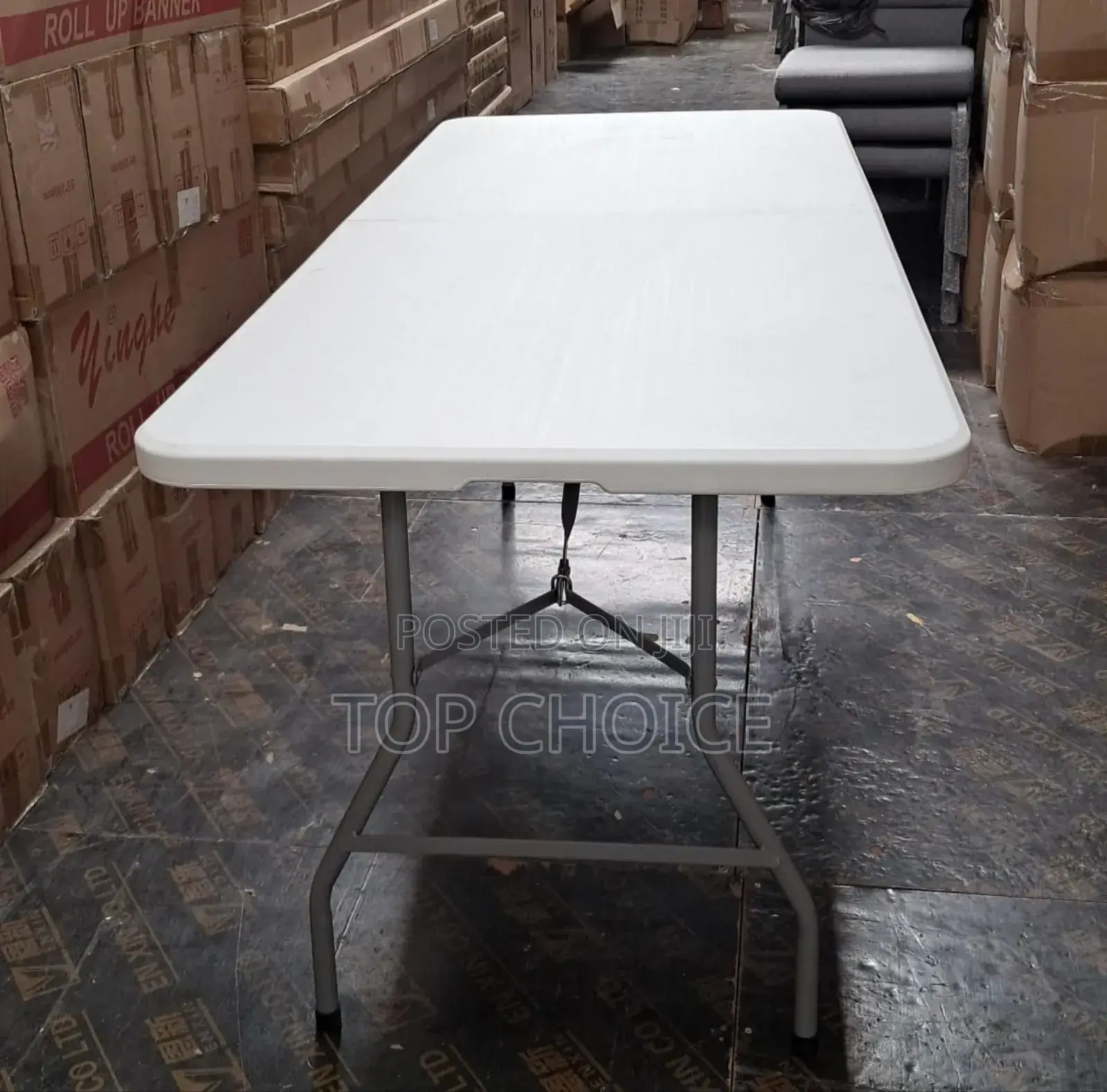 White Plastic Folding Table