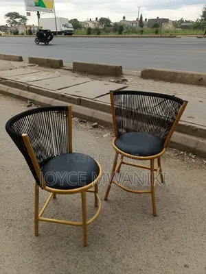 Balcony Seats or Outdoor Seat, Black and Gold 