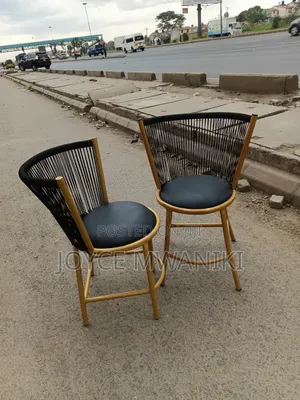 Balcony Seats or Outdoor Seat, Black and Gold 