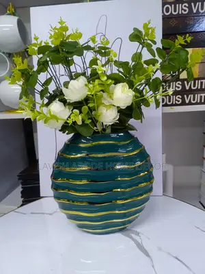 Ceramic Deep Teal Color Large Flower Vase