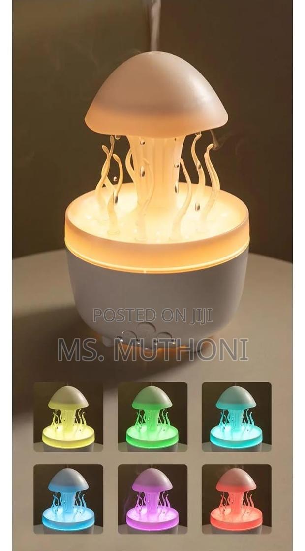 Raindrop Aromatherapy Cute Jellyfish Rotating Air Humidifier - thumbnail 3