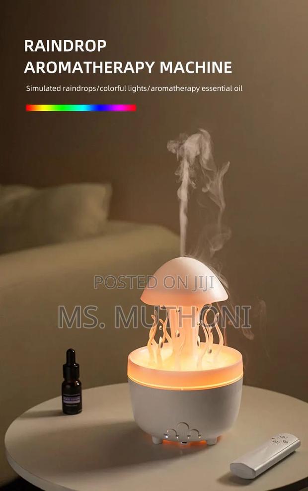 Raindrop Aromatherapy Cute Jellyfish Rotating Air Humidifier - thumbnail 2