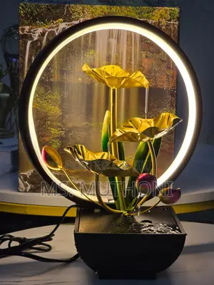 Tabletop Water Fountain With Led Ring Lights*