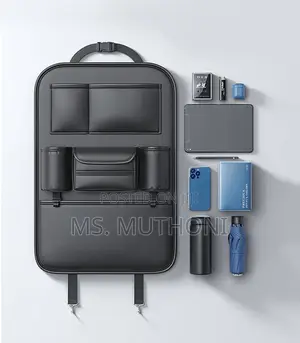 All in One Leather Car Back Seat Storage Bag