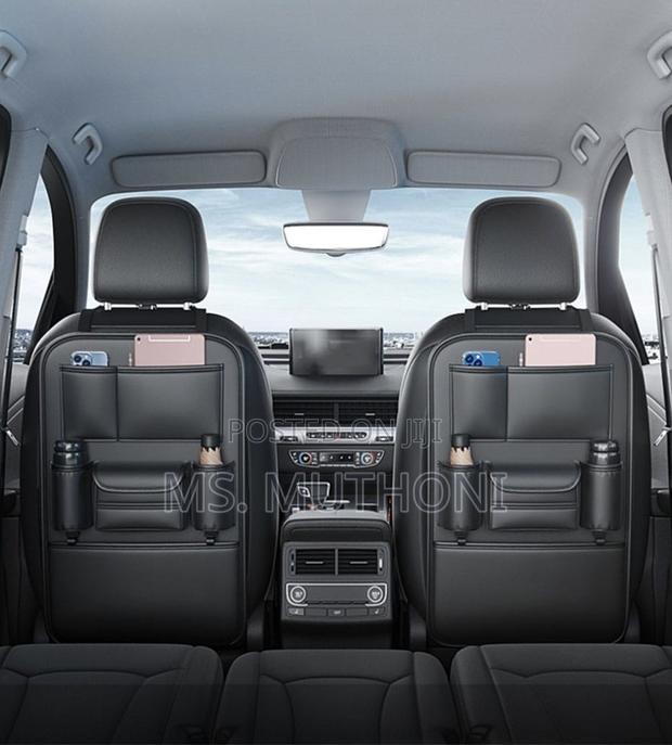 All in One Leather Car Back Seat Storage Bag
