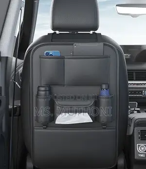 All in One Leather Car Back Seat Storage Bag