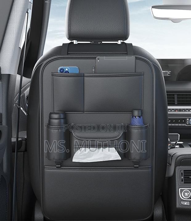 All in One Leather Car Back Seat Storage Bag - thumbnail 4