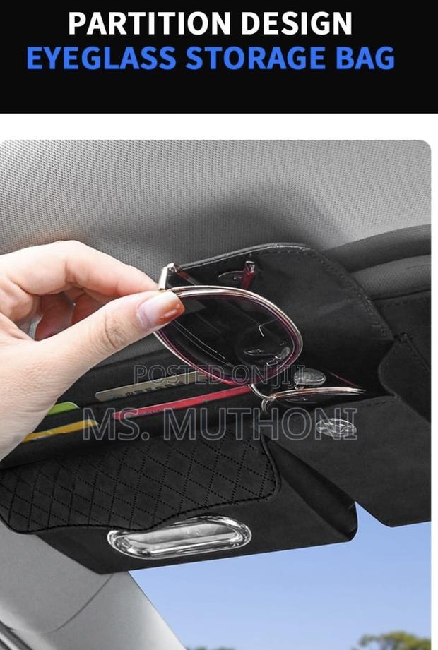 Pu Leather Multifunctional Car Sun Visor Organizer* - thumbnail 4