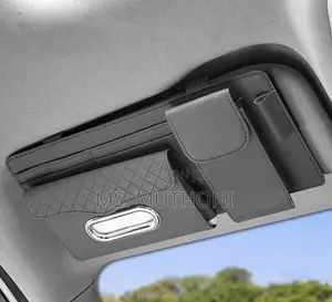 Pu Leather Multifunctional Car Sun Visor Organizer*