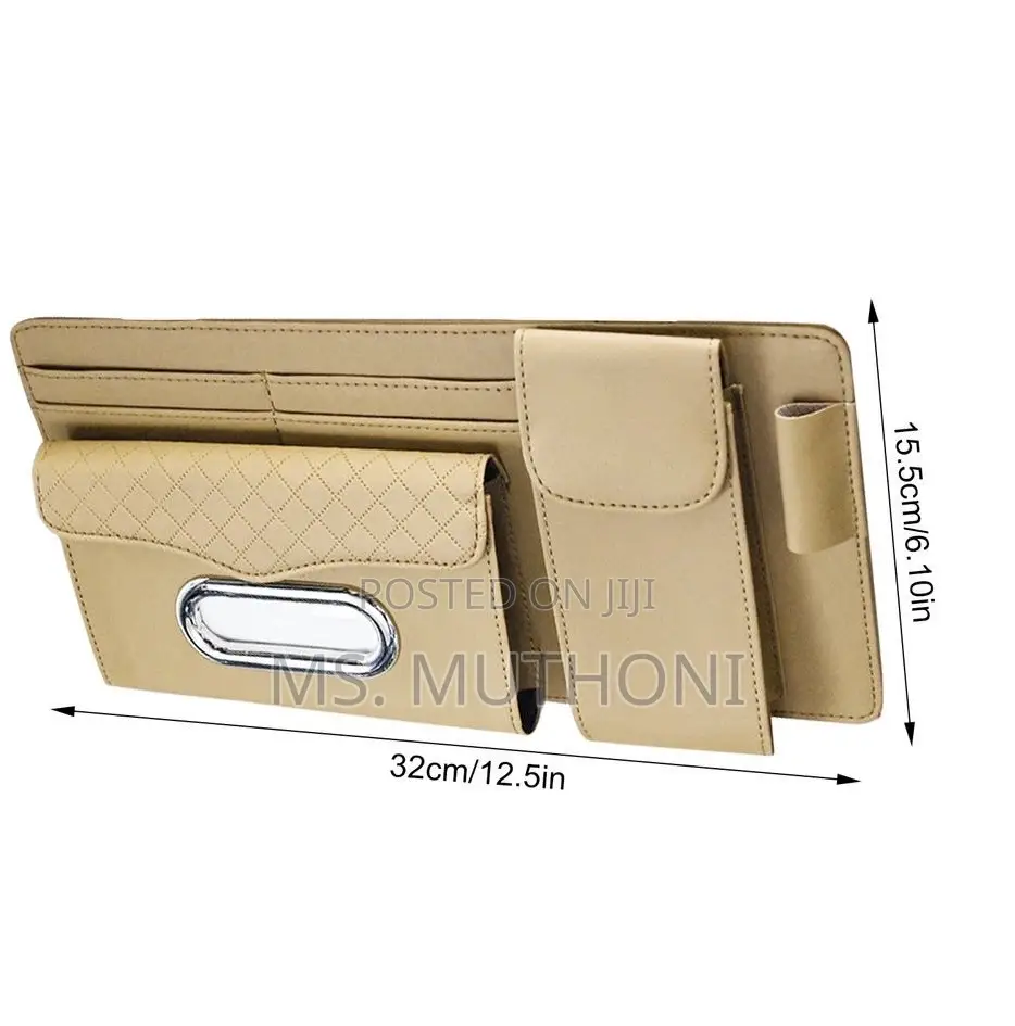 Pu Leather Multifunctional Car Sun Visor Organizer*