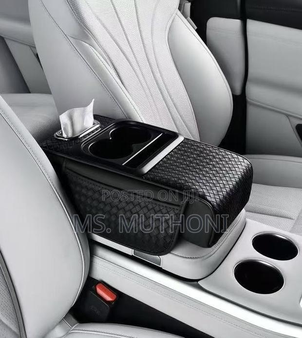 Auto Center Console Armrest Cushion With 2 Cups Holder,