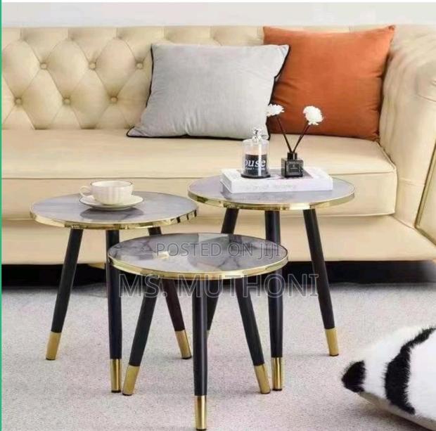 3 in 1 Nesting Luxury Marble Side Stool* - main view