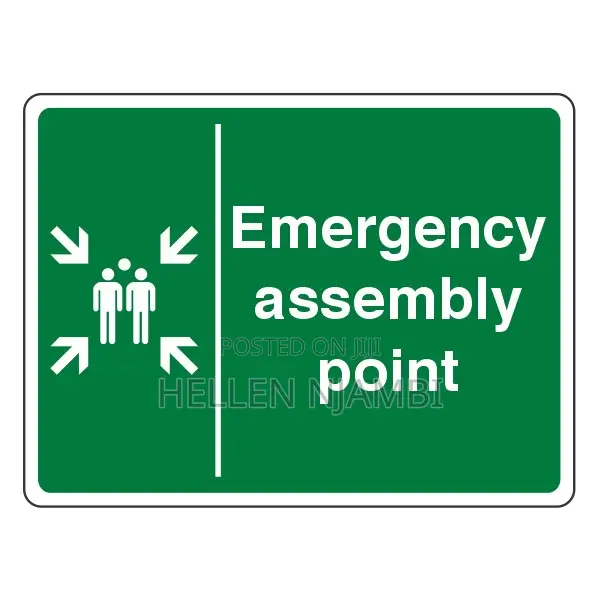 Assembly Fire Safety Sign